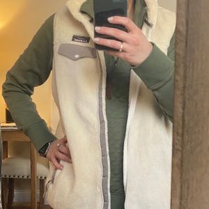 Cream Fleece LLBean Vest